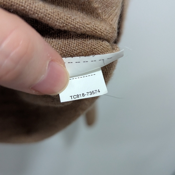 PENDLETON Sweater Womens Large Brown Tan Camel 100% Merino Wool Knit Turtleneck - Picture 4 of 6